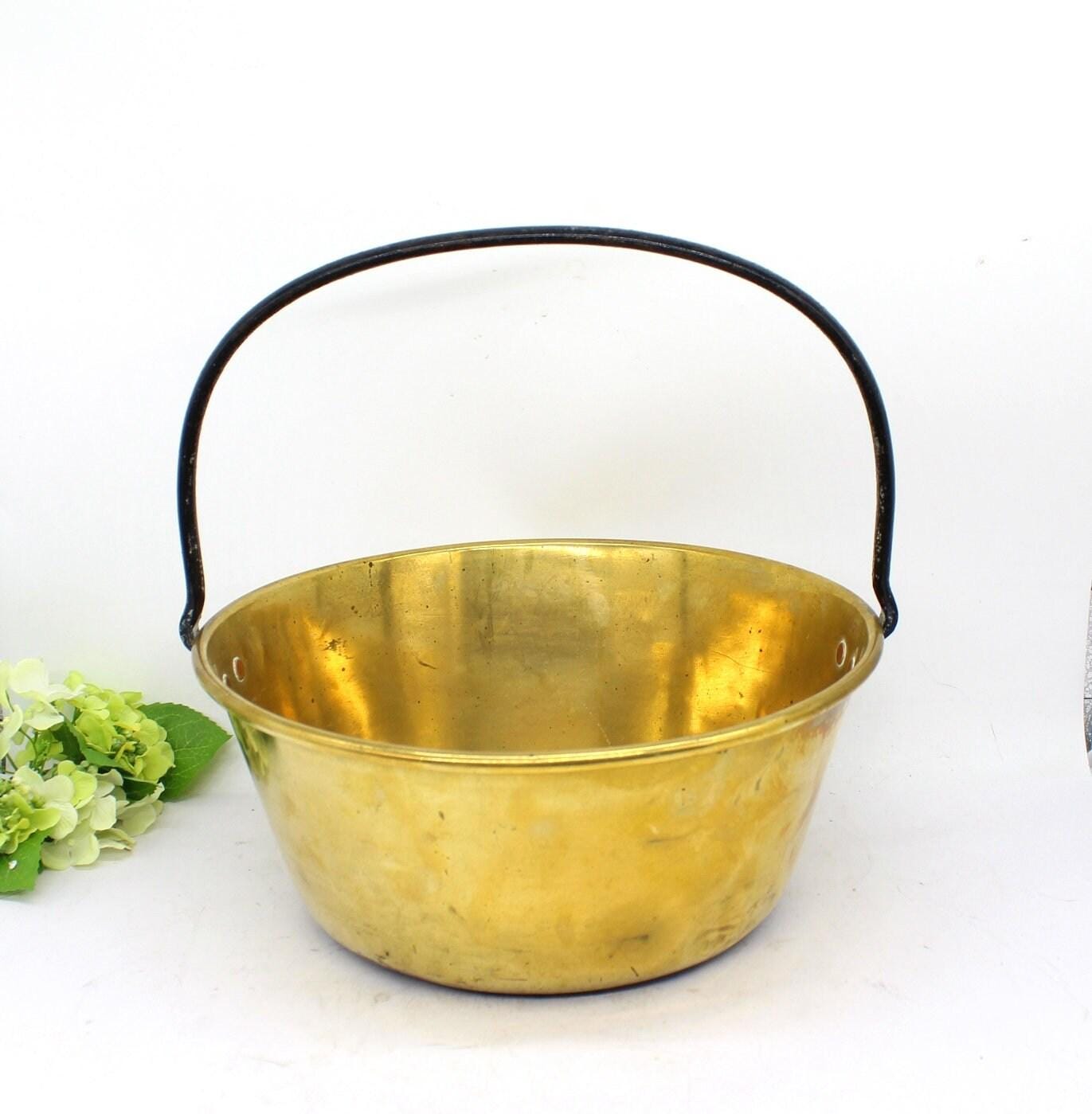 Brass Jam Pan/ Bucket, Pot with Handle
