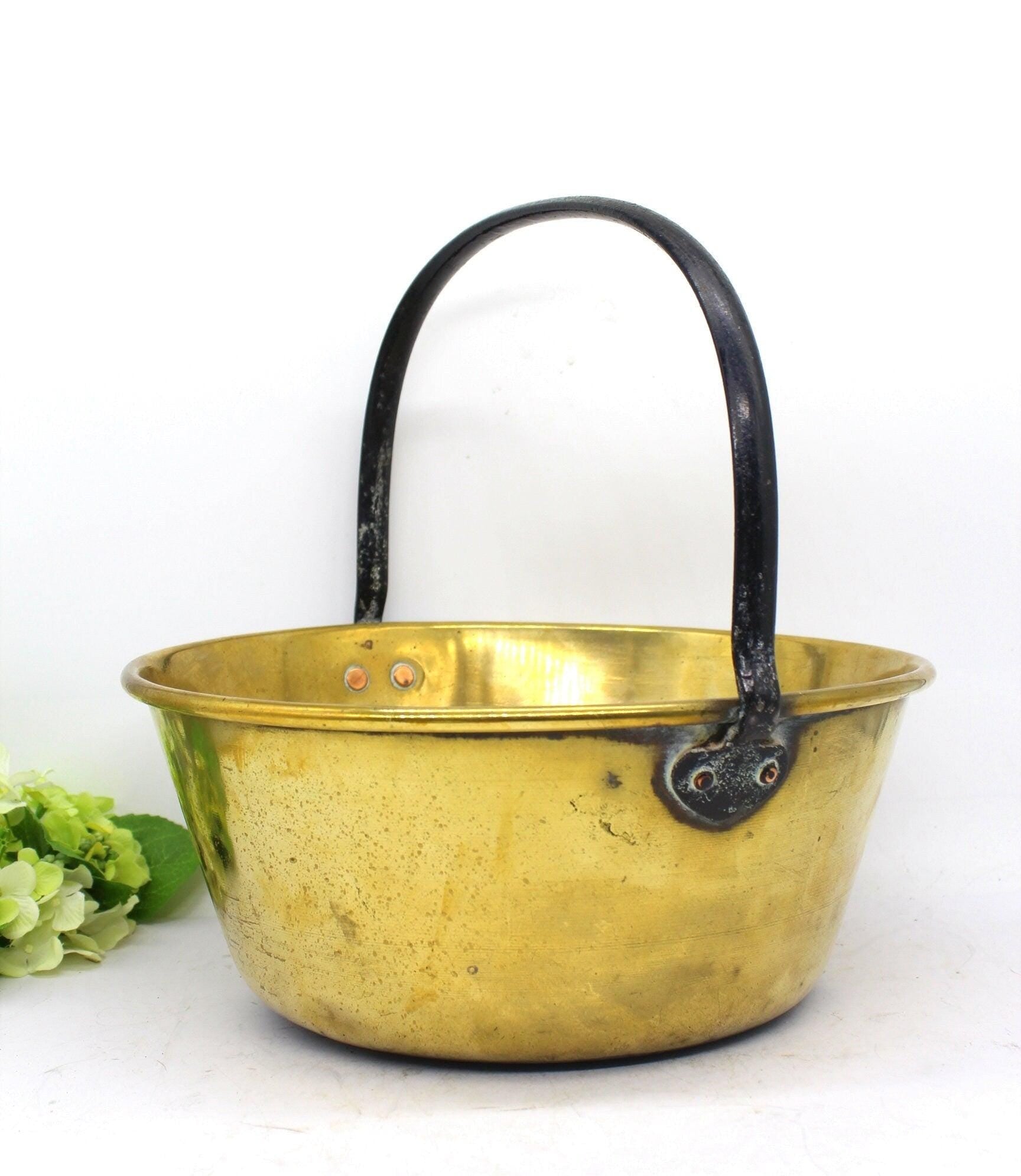 Brass Jam Pan/ Bucket, Pot with Handle