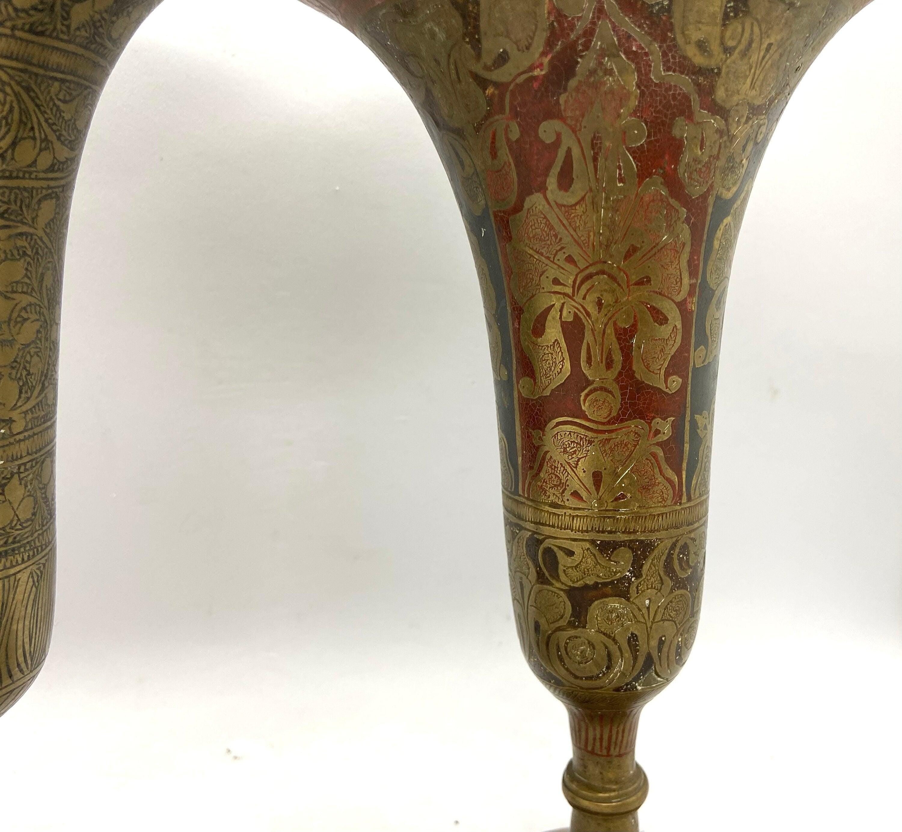 Pair Brass Trumpet Vase, Home Decor