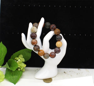 15mm Chunky Colourful Phantom Quartz Stretch Bracelet, Jewellery, Gemstone