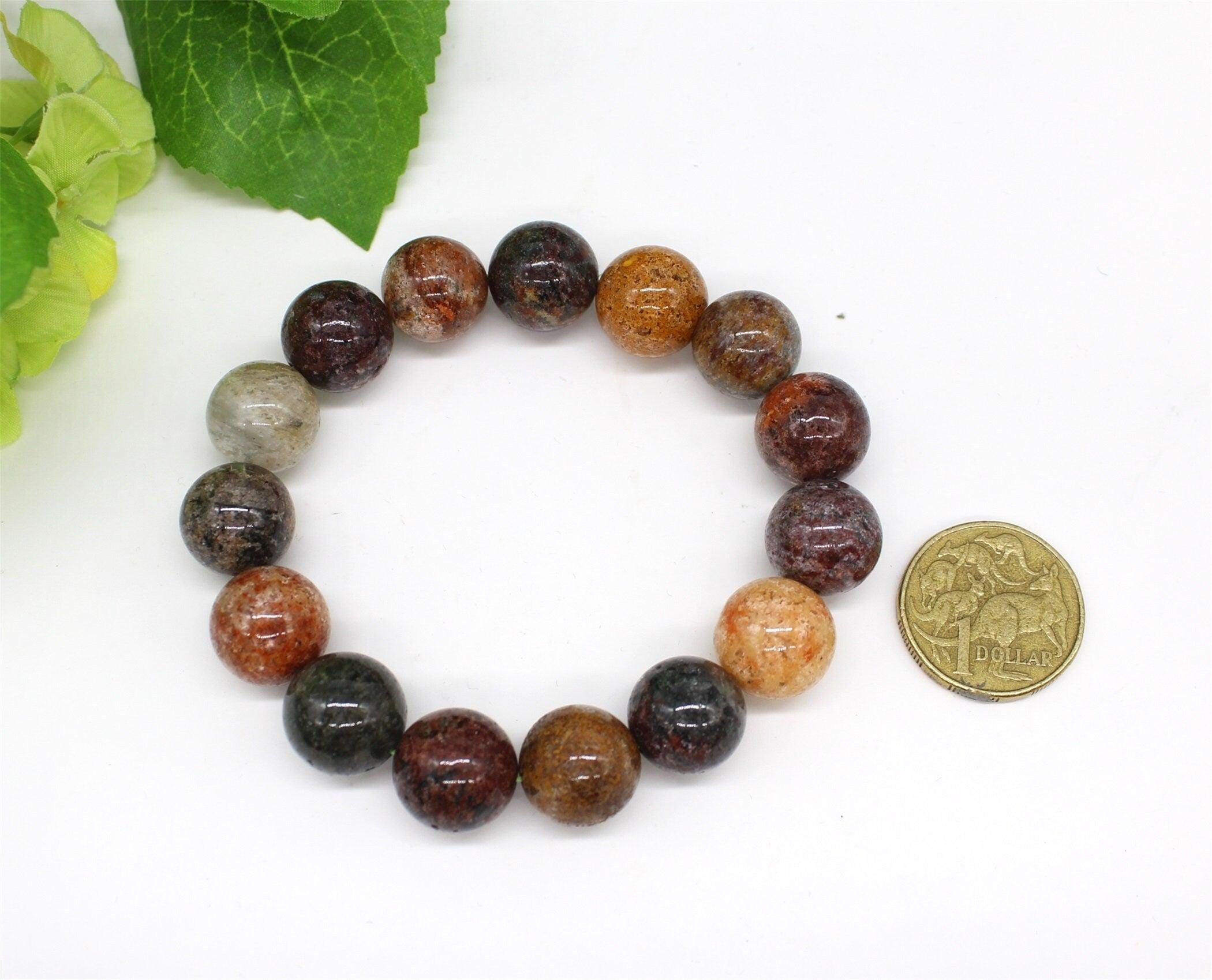 15mm Chunky Colourful Phantom Quartz Stretch Bracelet, Jewellery, Gemstone
