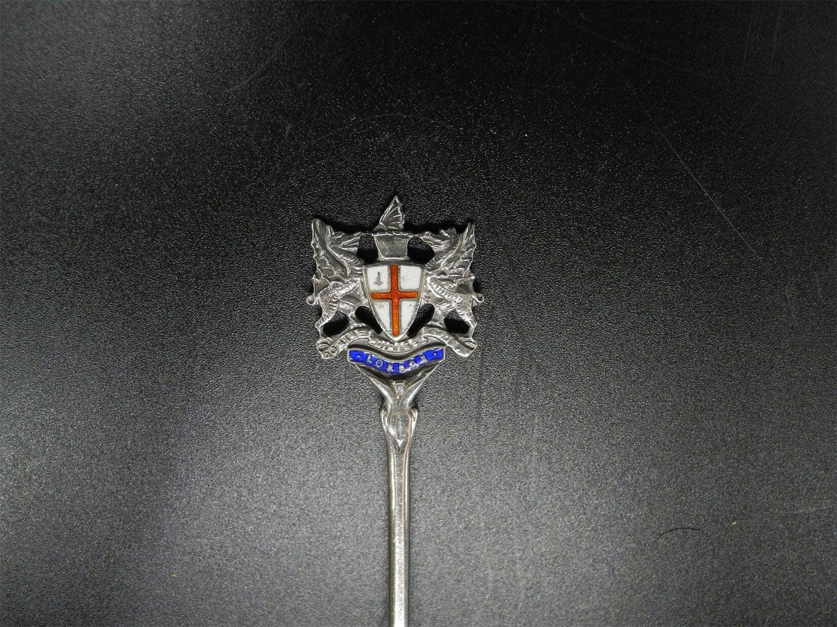 Antique 1922 Sterling Silver Spoon,Enamel Birmingham