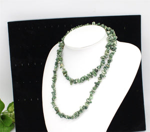 Natural Long Necklace, Jade Chips Jewellery