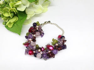 Natural Cluster Bracelet, Jewellery, Gemstone