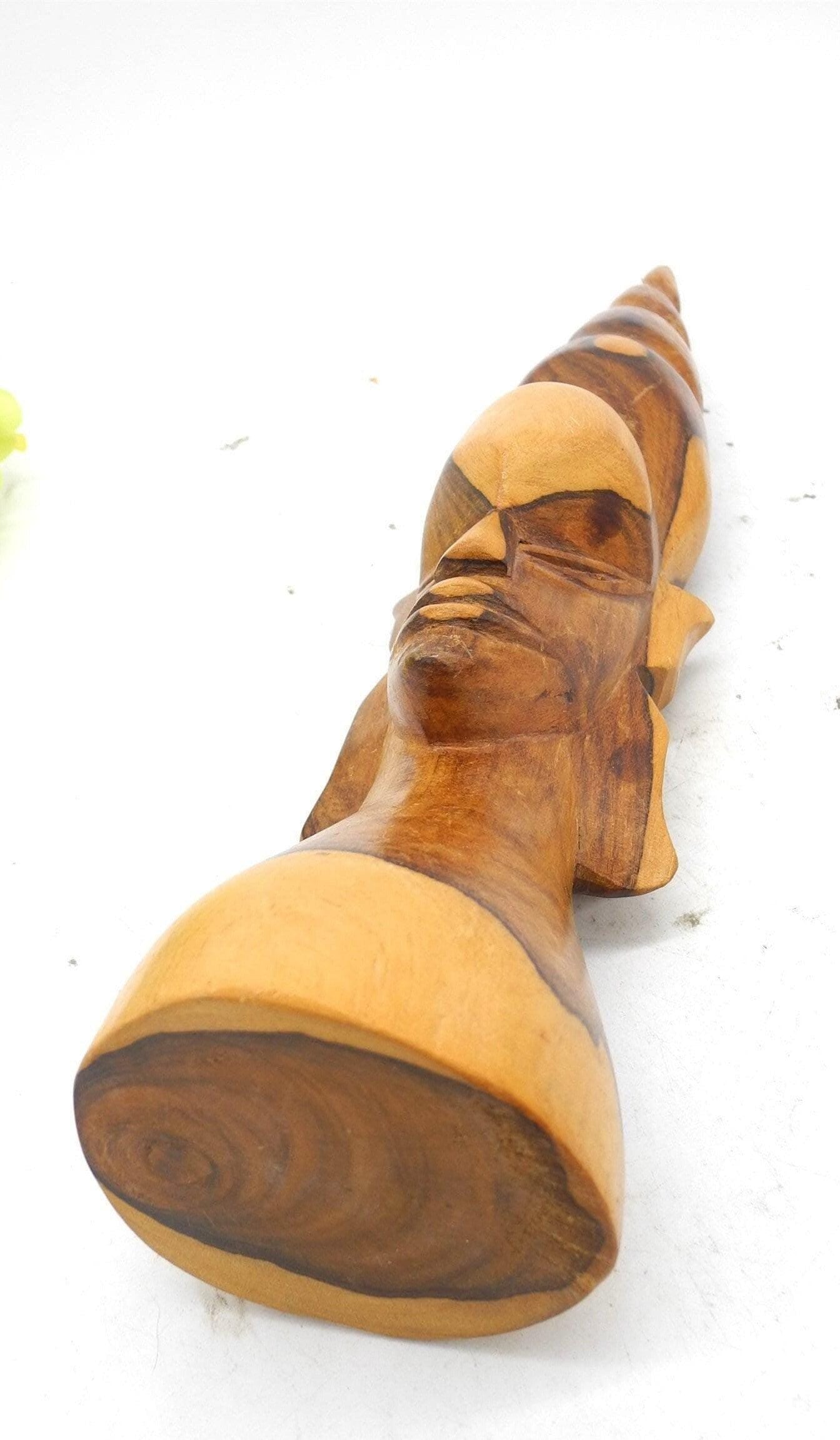31cmH Vtg Wooden Tribal Statue, Home Decor