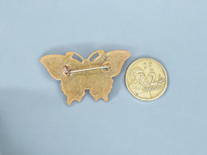 Enamel butterfly brooch