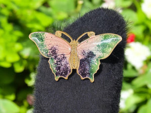 Enamel butterfly brooch