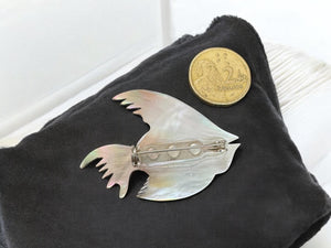 Angelfish shell made brooch