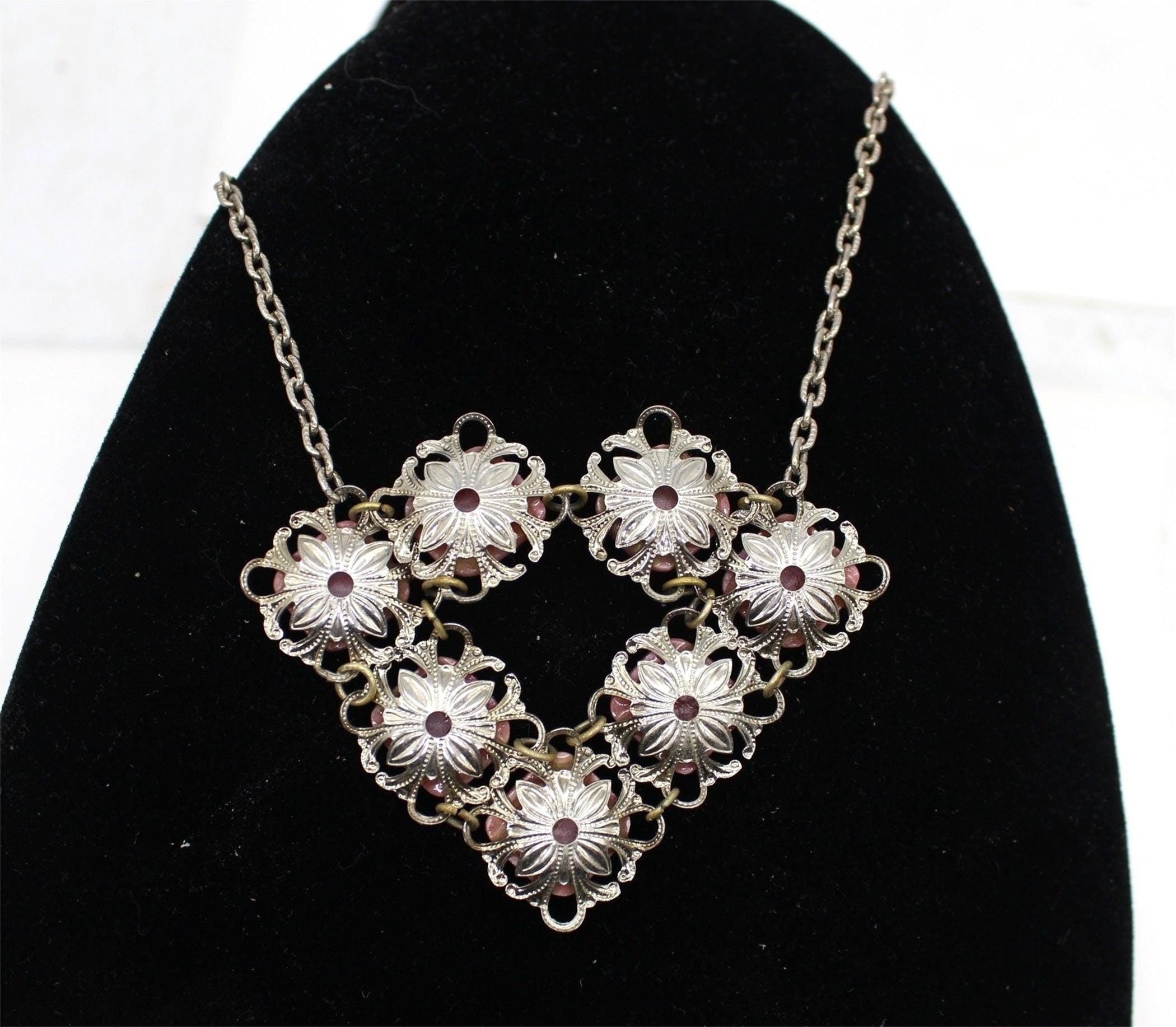 Vtg Rhodochrosite Statement necklace, Jewellery