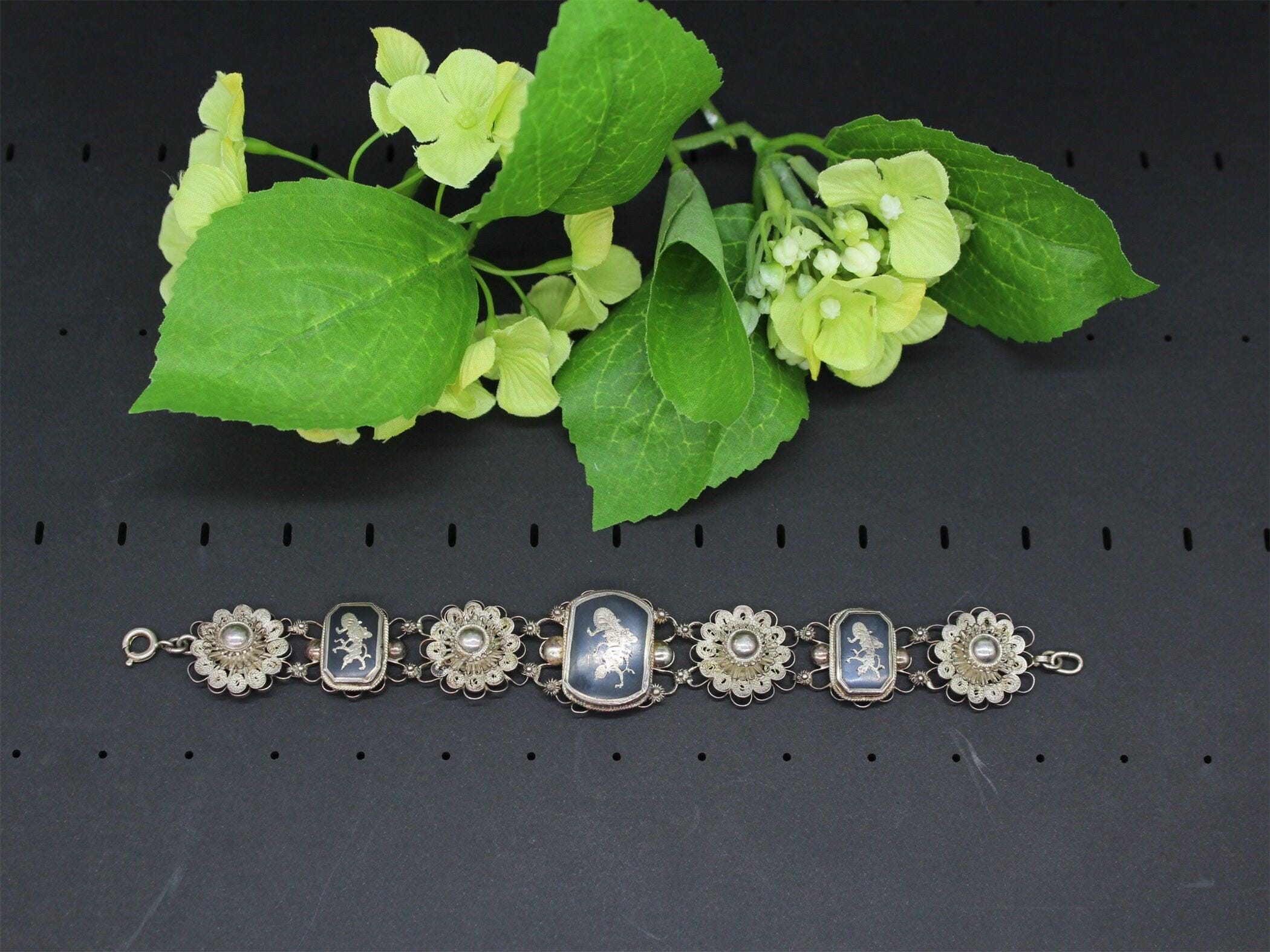 Thai Sterling Silver Dancer Bracelet, Jewellery