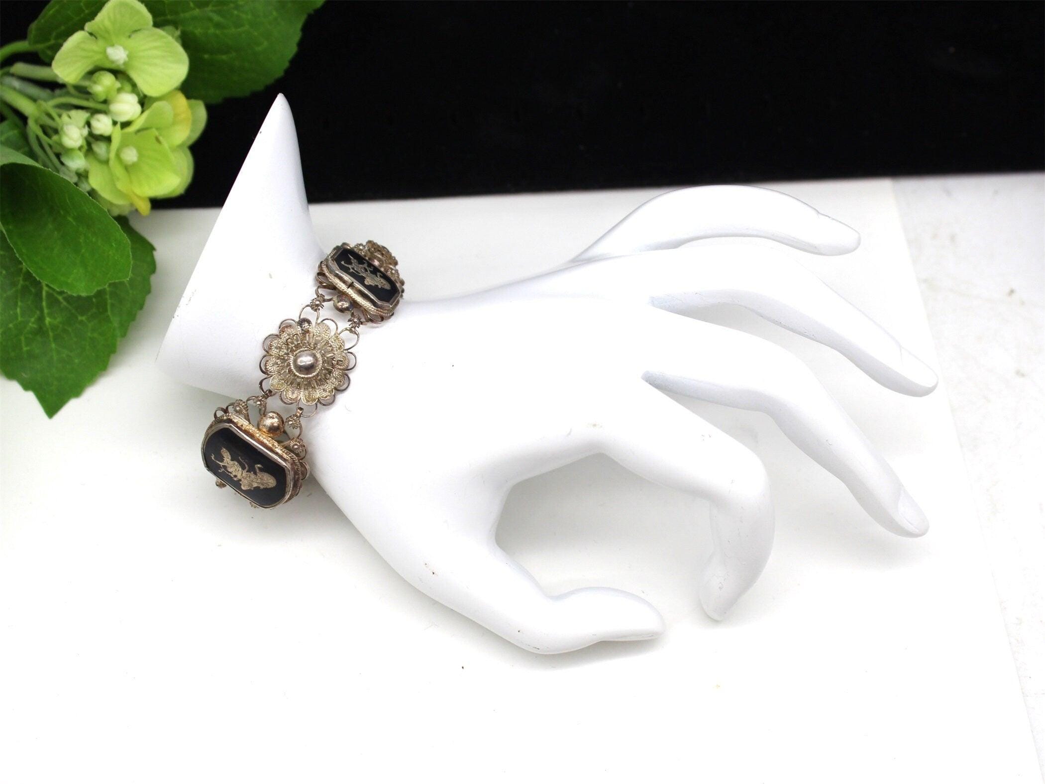 Thai Sterling Silver Dancer Bracelet, Jewellery