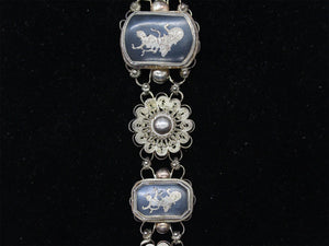 Thai Sterling Silver Dancer Bracelet, Jewellery
