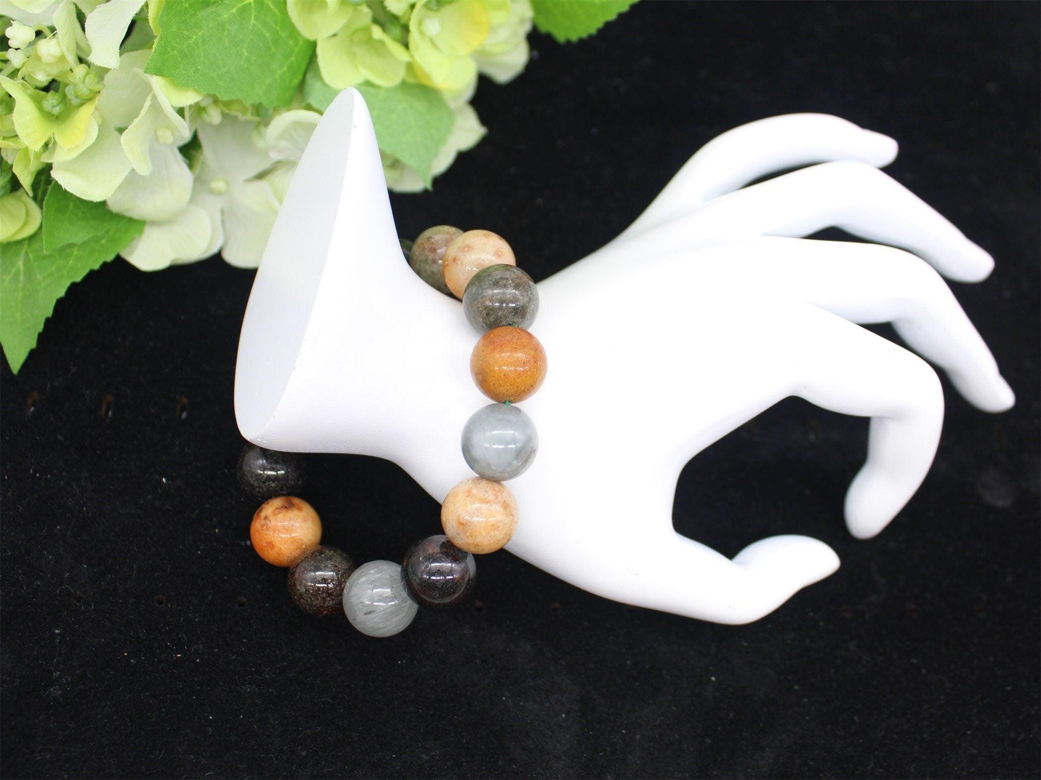 14mm Natural Phantom Quartz Bracelet, Jewellery