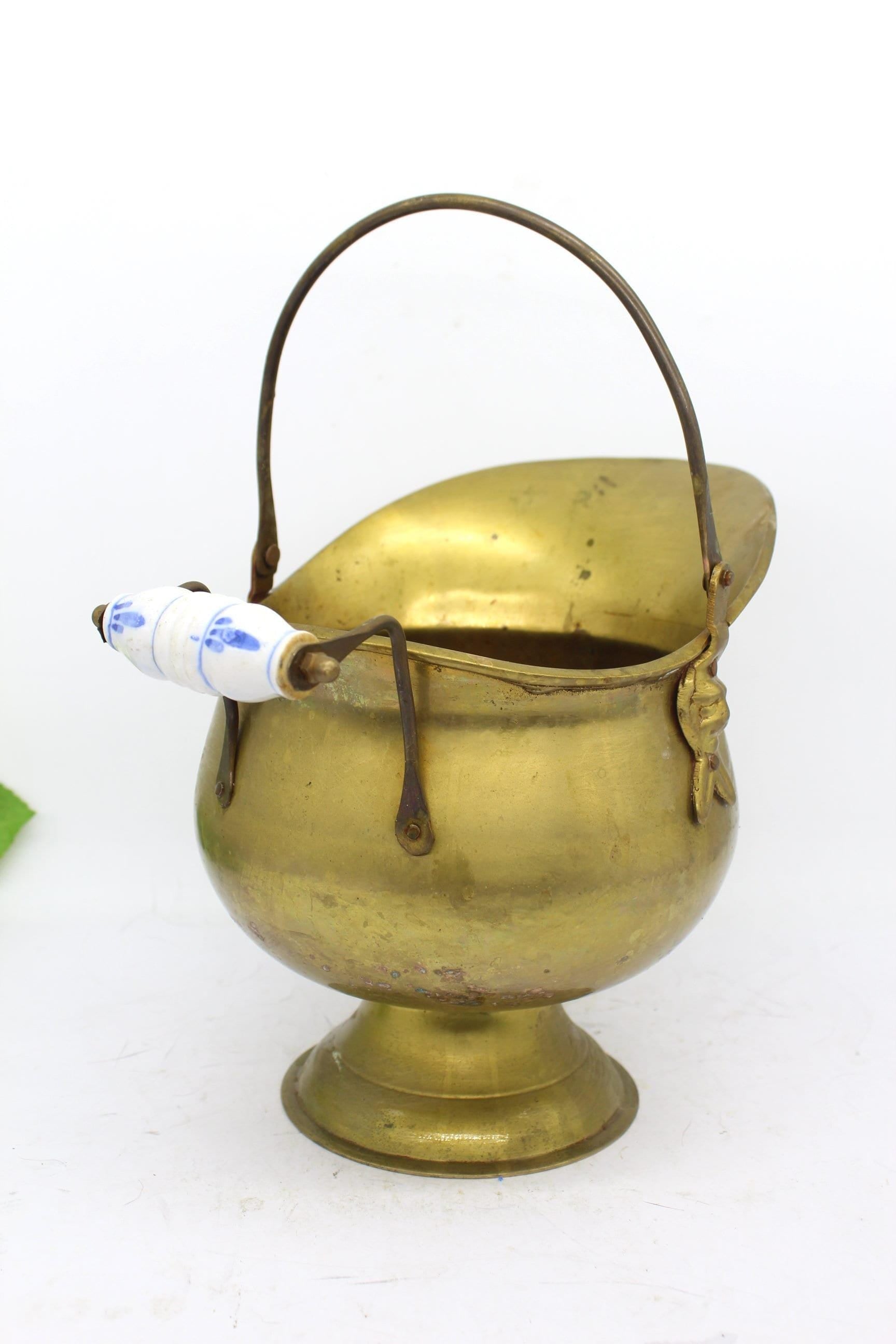 Brass Scuttle, Pot, Planter