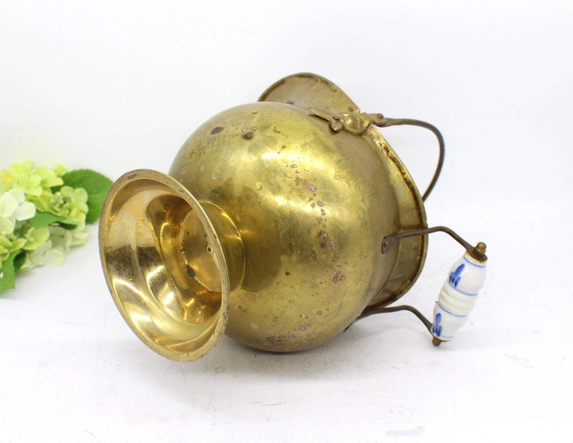 Brass Scuttle, Pot, Planter
