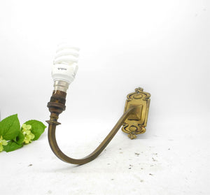 Vtg Art Nouveau Brass Sconce, Home Wall Decor