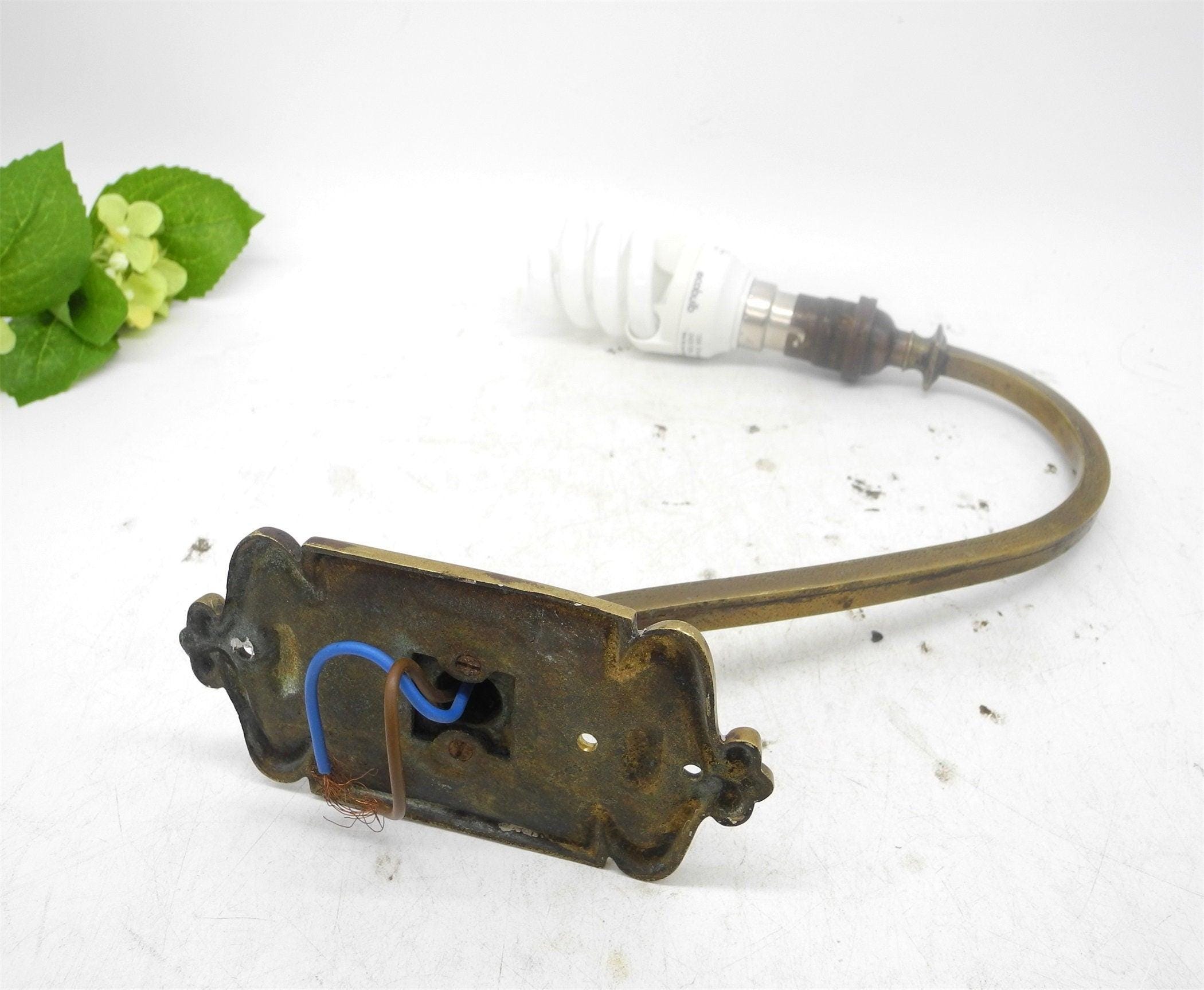 Vtg Art Nouveau Brass Sconce, Home Wall Decor