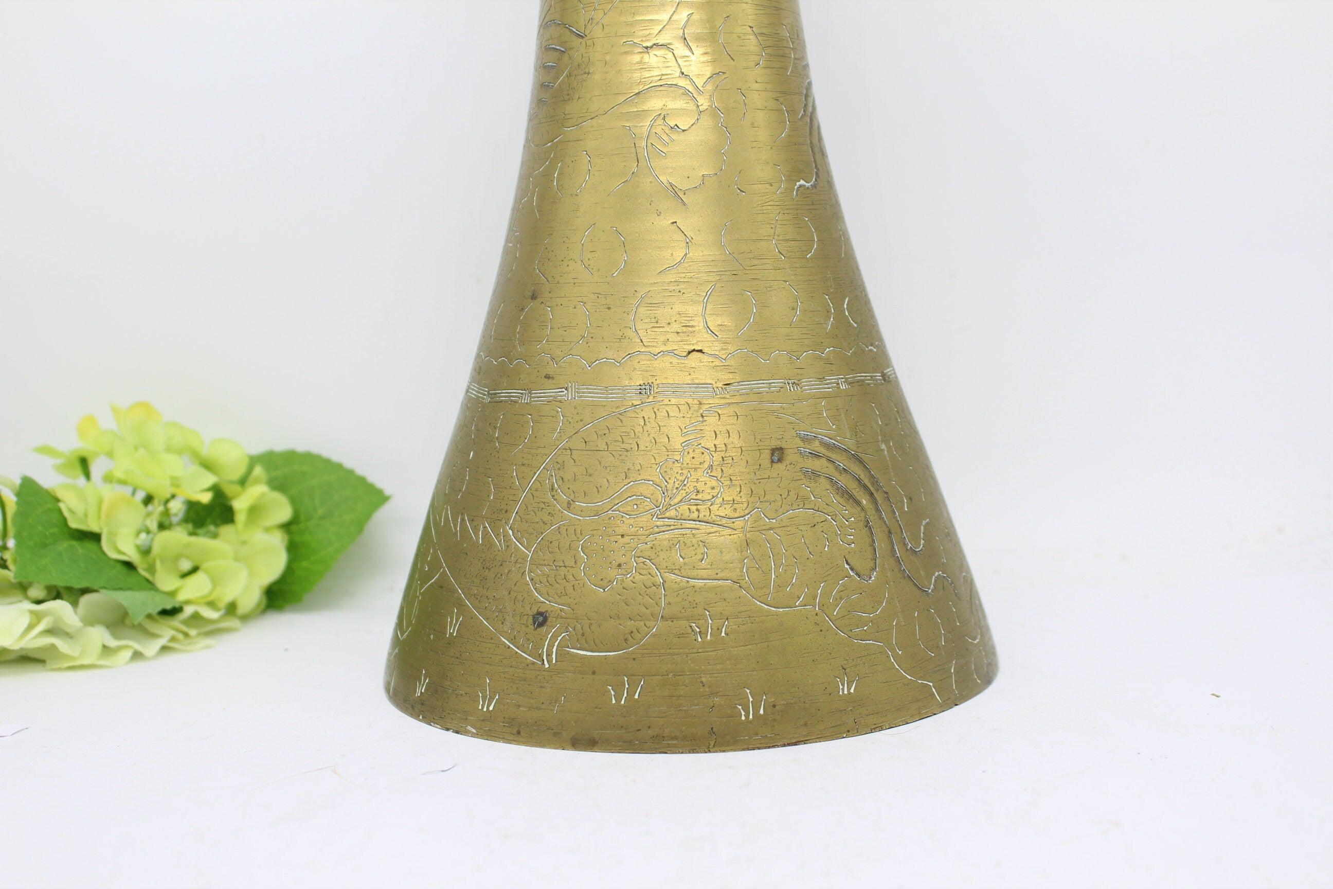 L Unqiue Solid Brass Vase