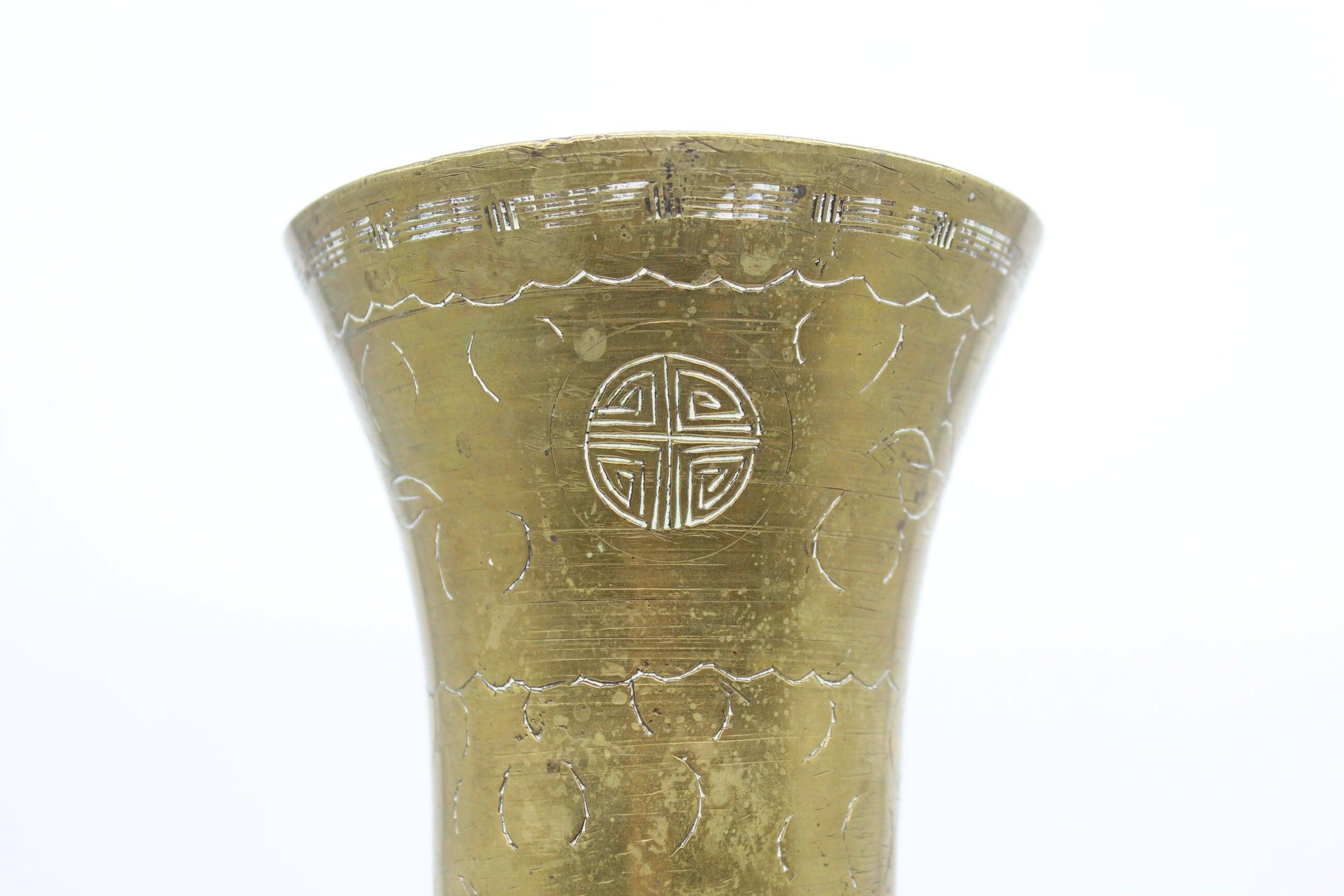 L Unqiue Solid Brass Vase