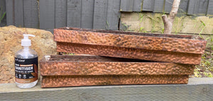 60cmL Hand Hammered Copper Garden Planter Box,