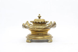 19th Century French Brass Inkwell,