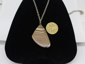 Vtg Natural Agate Pendant, Jewellery