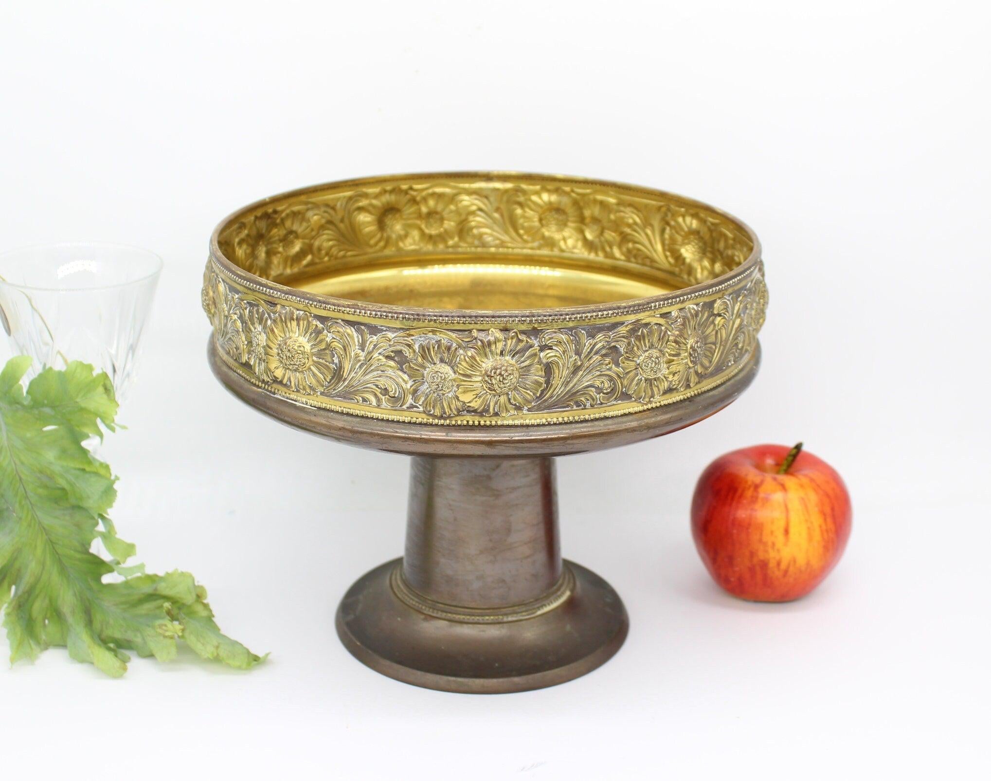 WMF Art Nouveau Copper Brass Centrepiece, Compote,Planter,Jardinire
