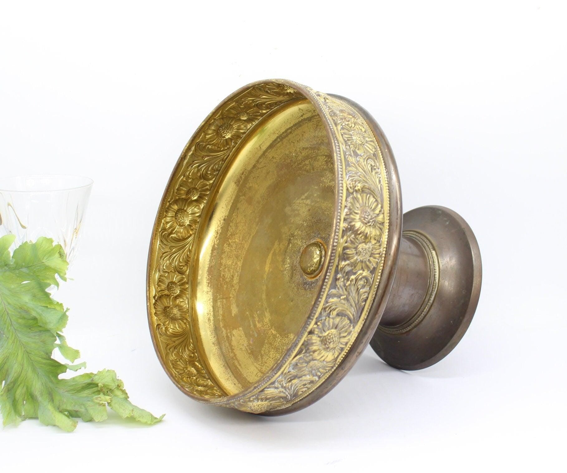WMF Art Nouveau Copper Brass Centrepiece, Compote,Planter,Jardinire