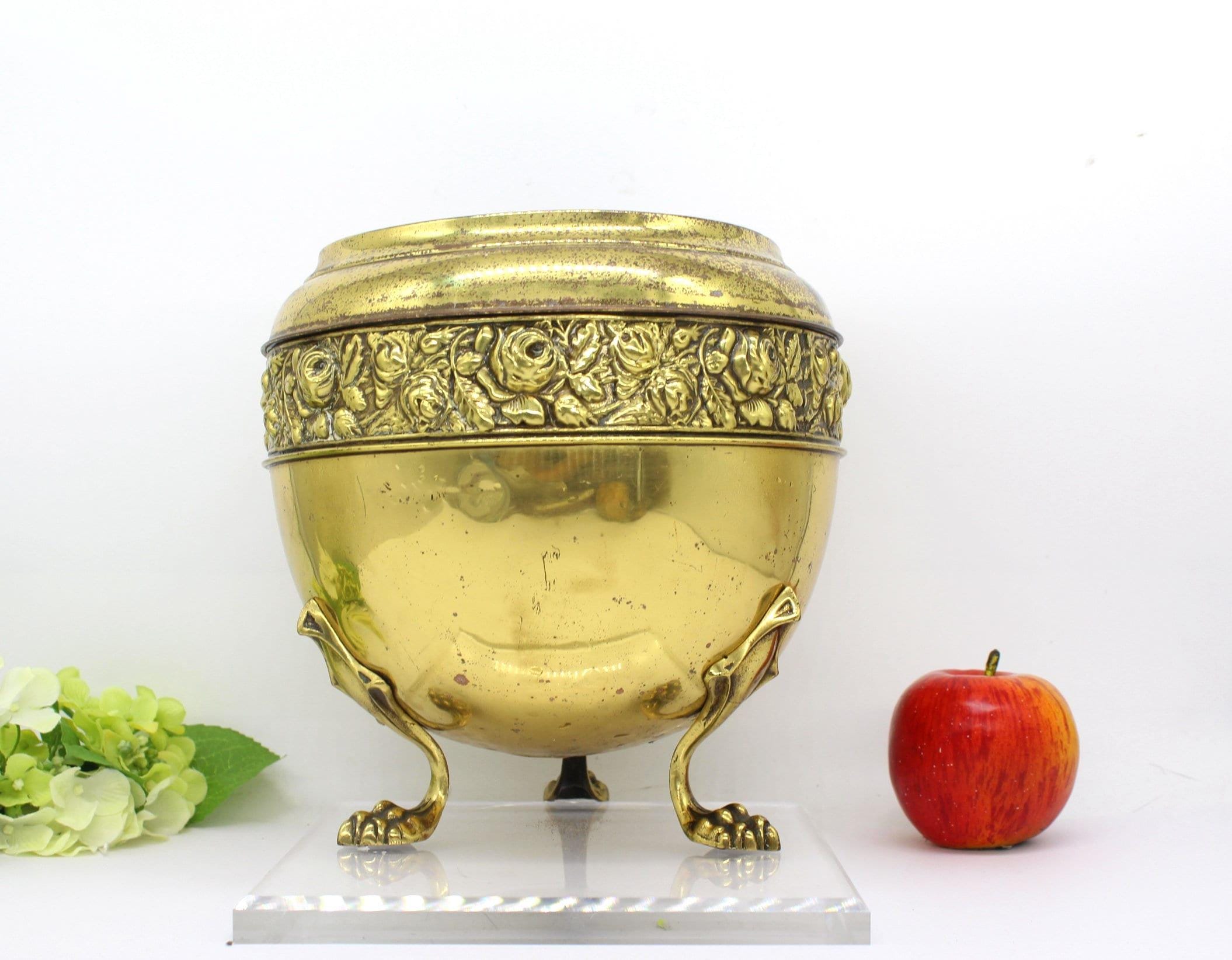 Beldray Brass Art Nouveau Brass Jardinire with Paw Feet by Beldray