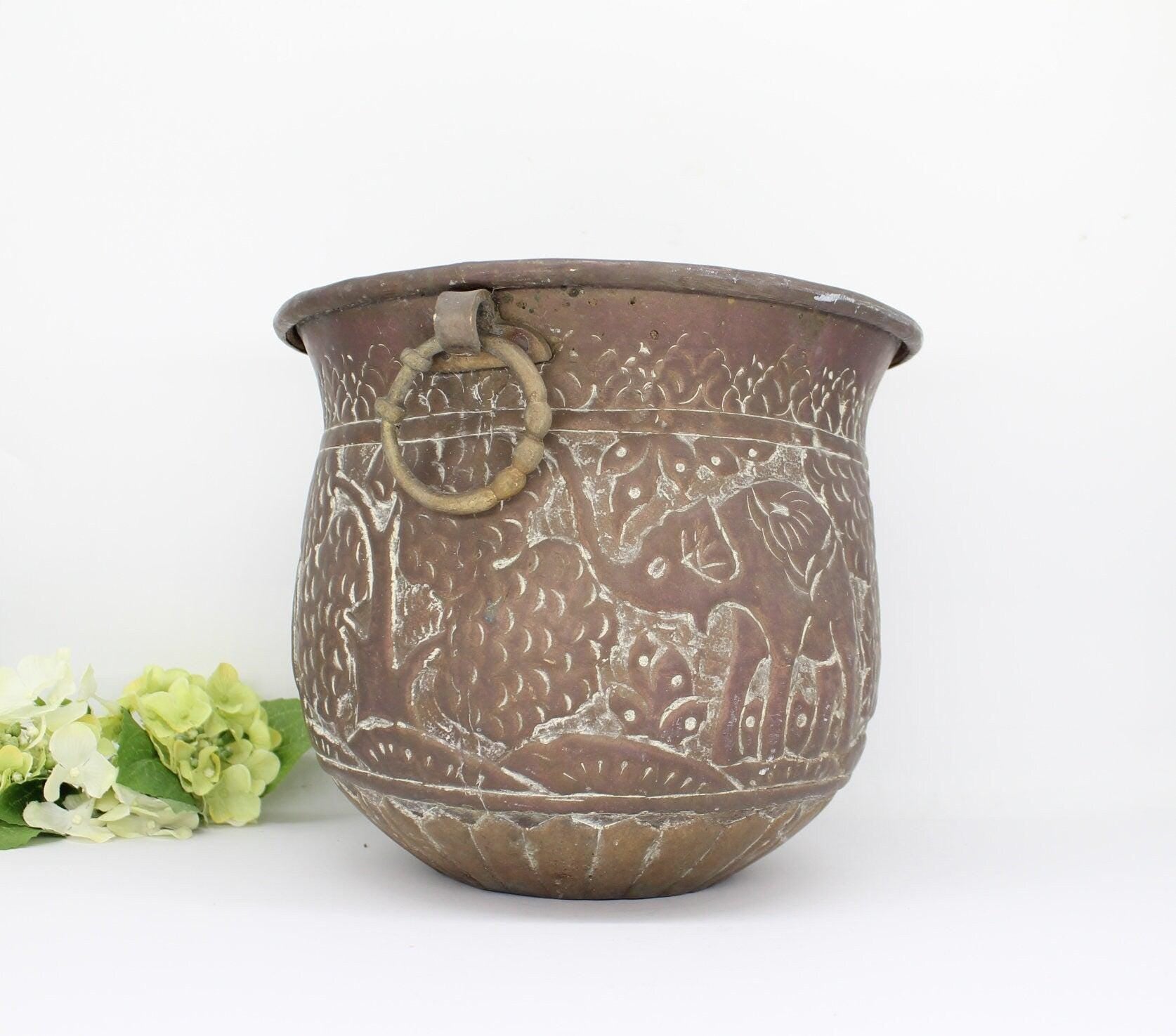 Copper Planter with Handles