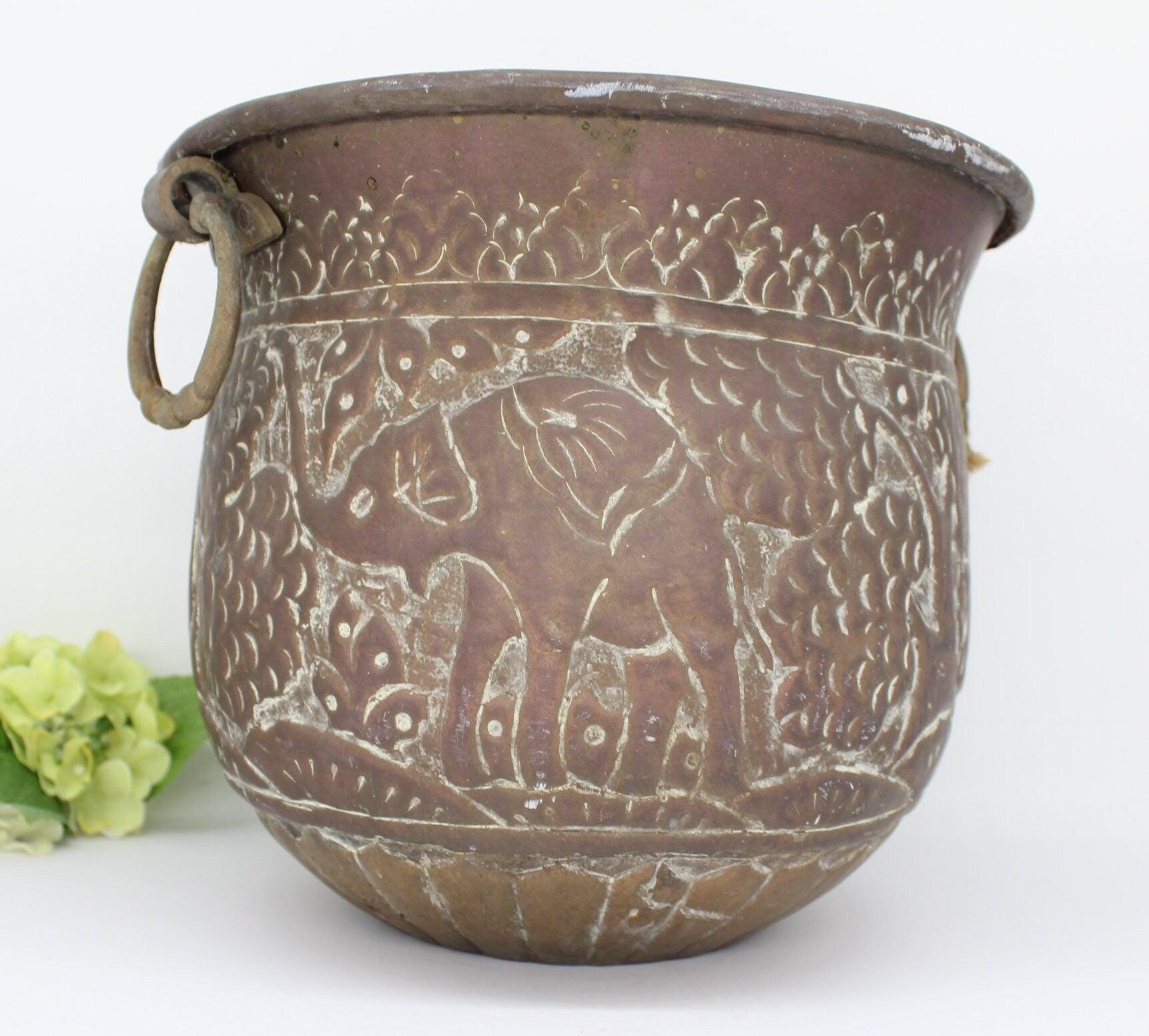 Copper Planter with Handles