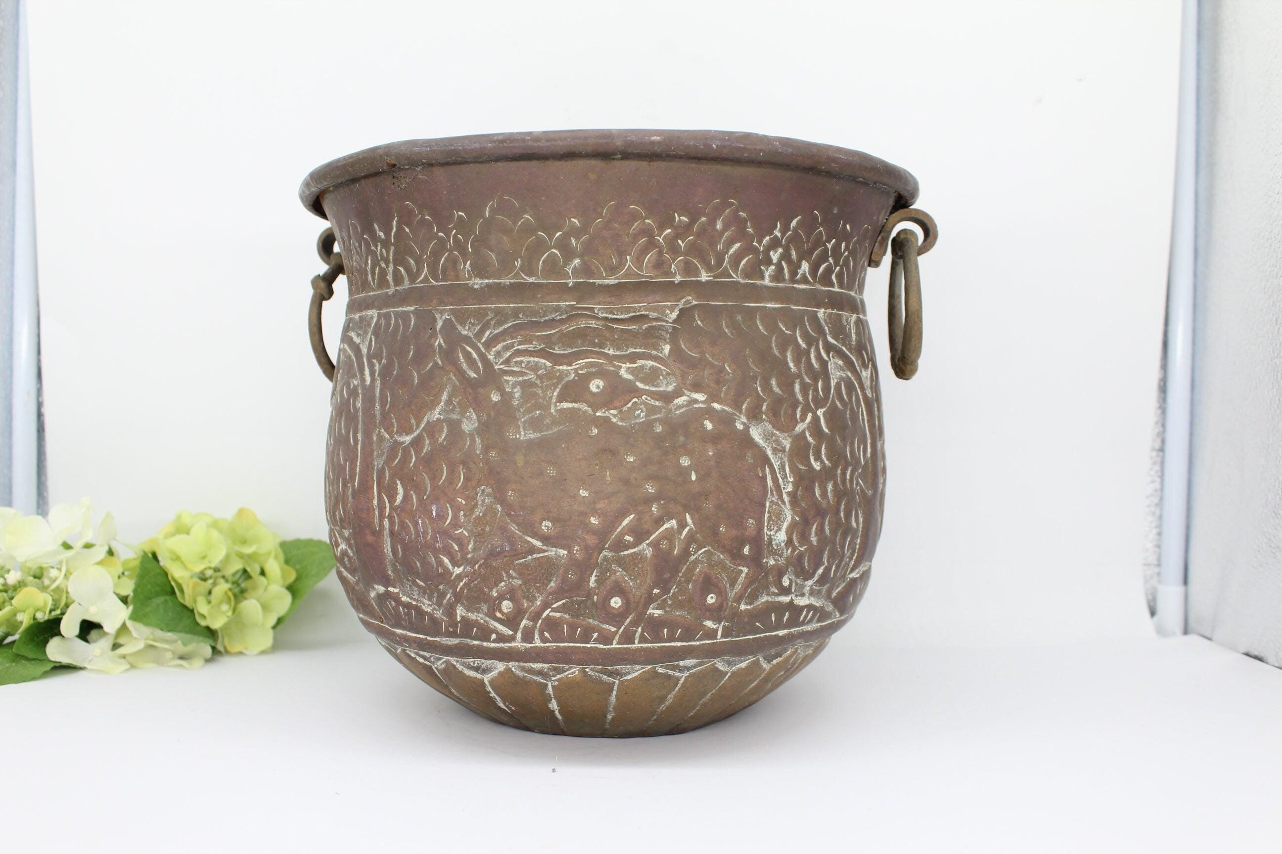 Copper Planter with Handles