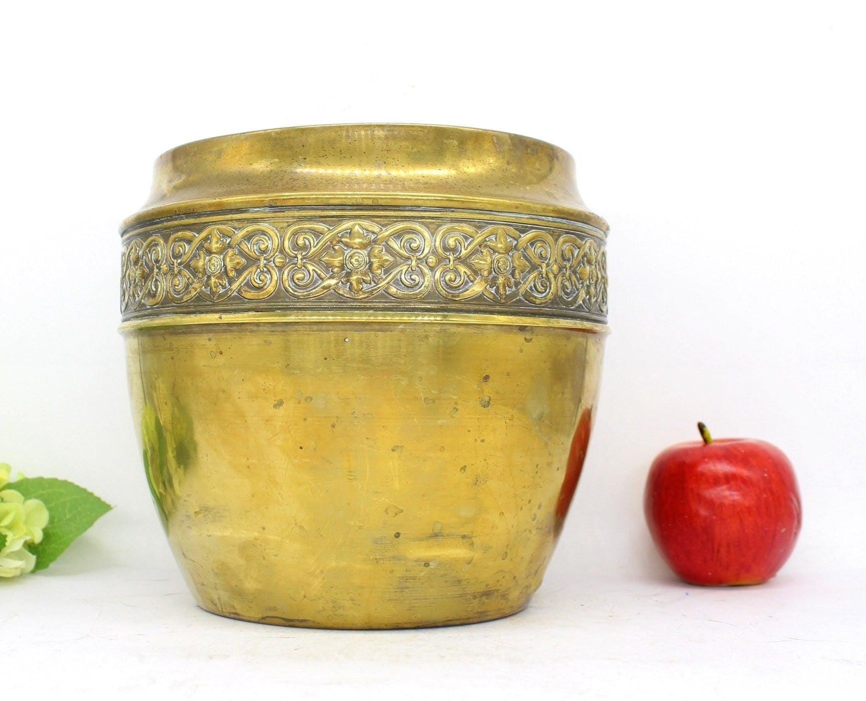 Purely British PB brass planter/ pot/ jardiniere.
