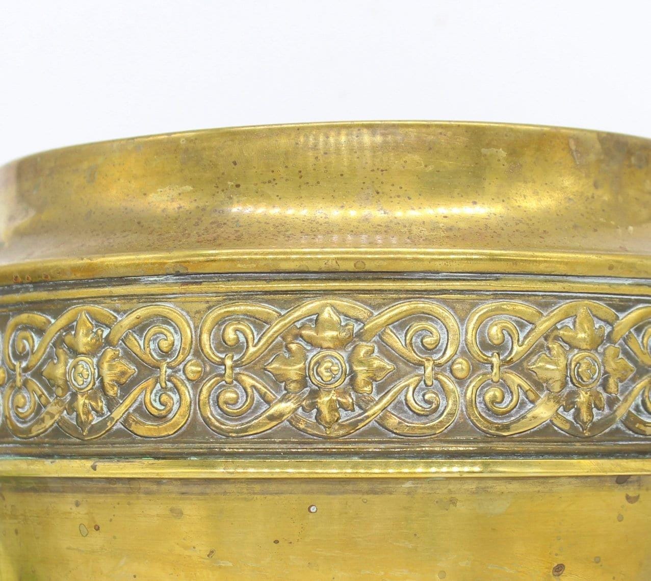Purely British PB brass planter/ pot/ jardiniere.