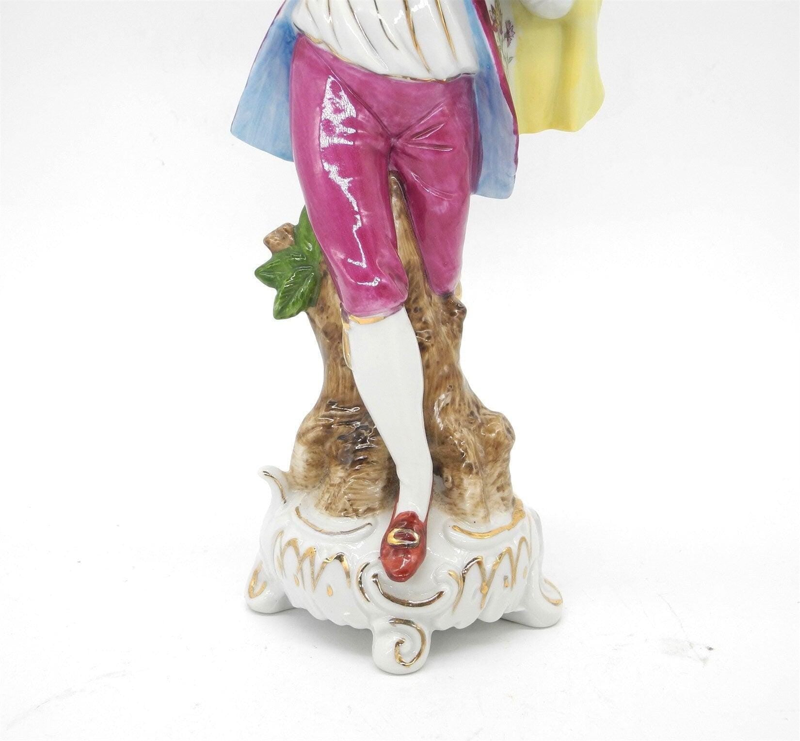 Vtg Porcelain Figurine, Male Gardener, Porcelain Ornament, Home Decor,