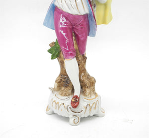 Vtg Porcelain Figurine, Male Gardener, Porcelain Ornament, Home Decor,