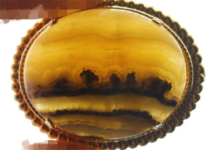 Natural Yellow Gemstone Pin Brooch, Jewellery