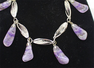 Natural Amethyst Charm Bracelet,