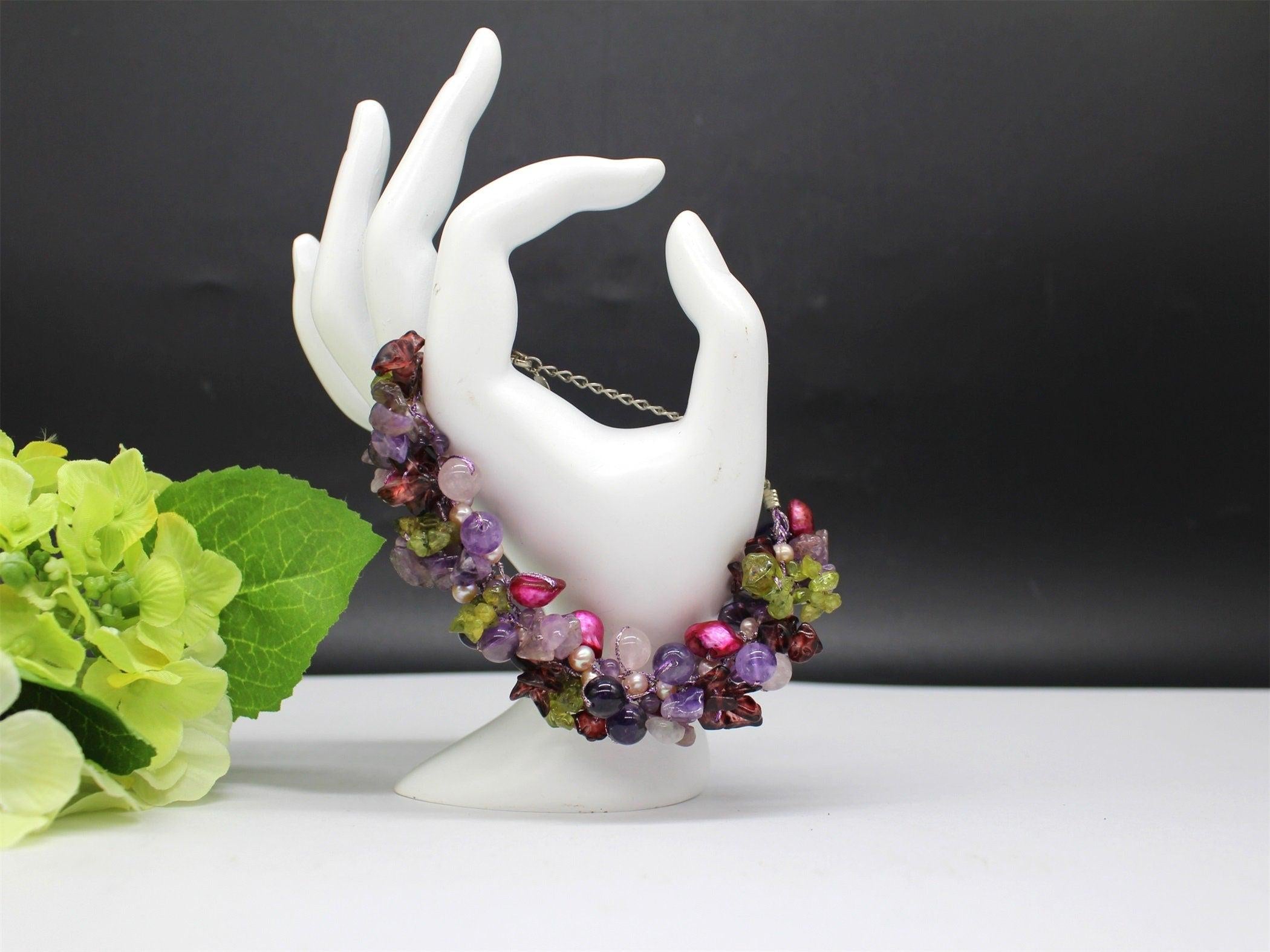 Natural Cluster Bracelet, Jewellery, Gemstone