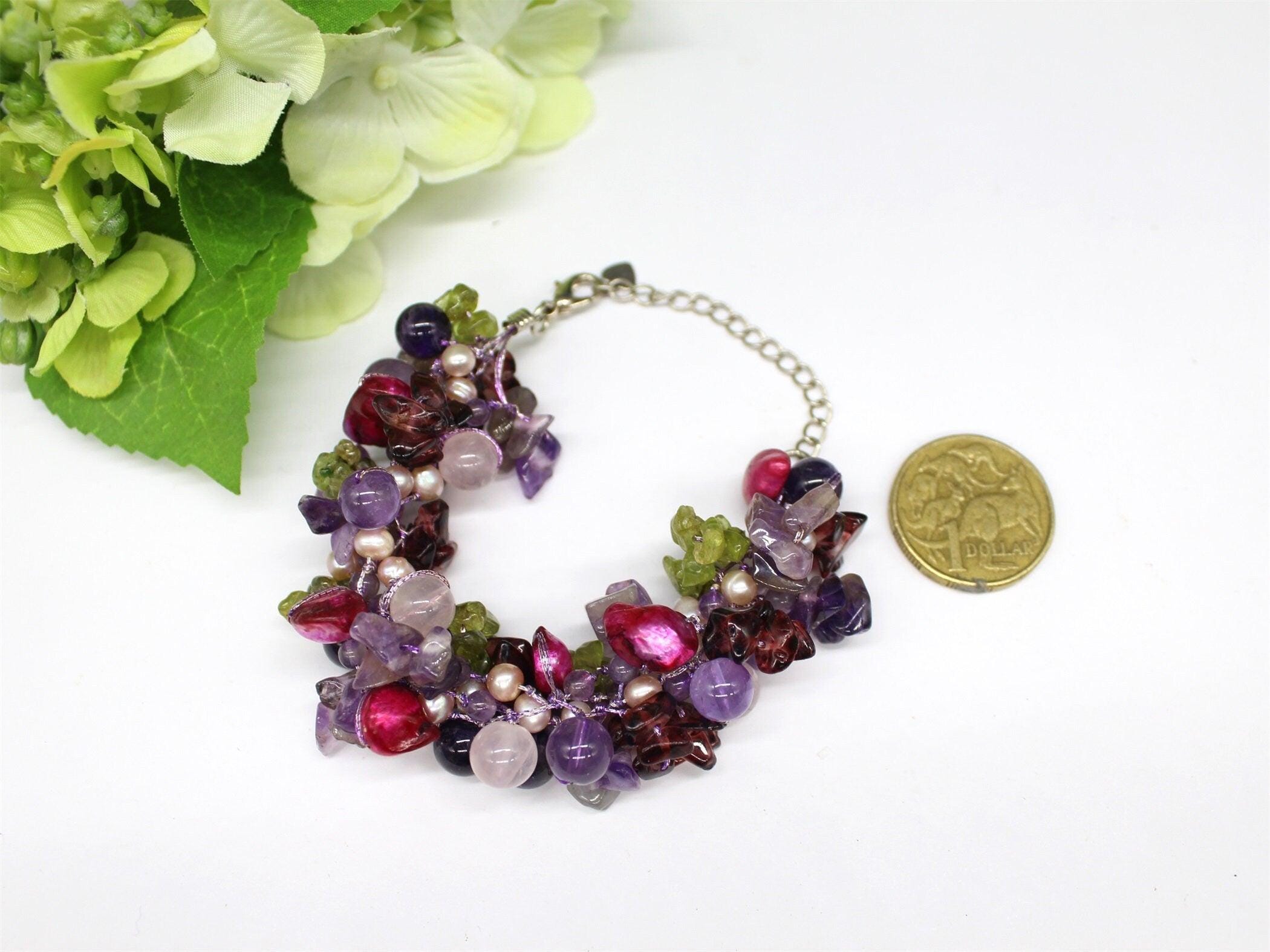 Natural Cluster Bracelet, Jewellery, Gemstone
