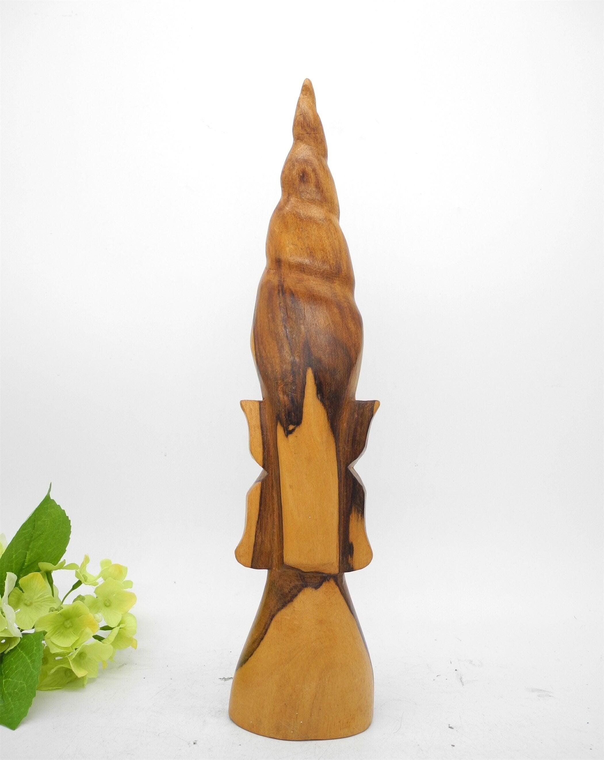 31cmH Vtg Wooden Tribal Statue, Home Decor
