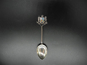 Antique 1906 Sterling Silver Teaspoon,Enamel Birmingham,Robert chandler