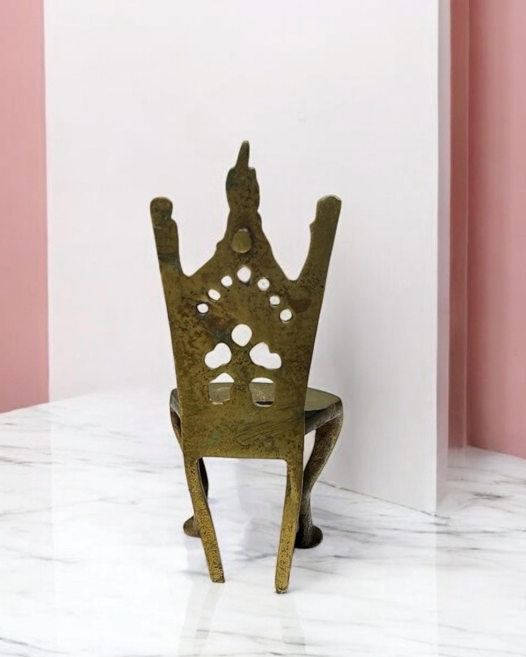 solid Brass mini princess chair